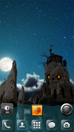 Écrans de Skull island 3D pour tablette et téléphone Android.