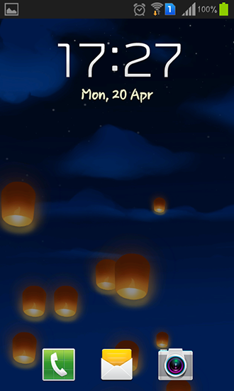 Screenshots of the Sky lanterns for Android tablet, phone.