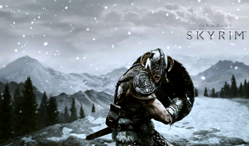 Screenshots of the Skyrim for Android tablet, phone.