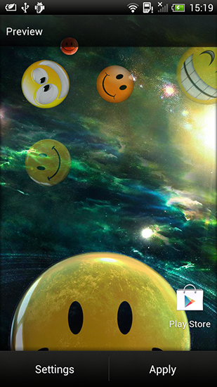 Smiles für Android spielen. Live Wallpaper Lächeln kostenloser Download.