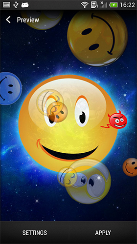 Screenshots of the Smiley for Android tablet, phone.