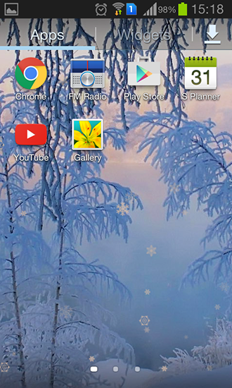 Snow white in winter für Android spielen. Live Wallpaper Schneeweiß im Winter kostenloser Download.