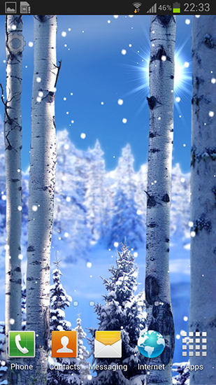Snowfall 2015 für Android spielen. Live Wallpaper Schneefall 2015 kostenloser Download.