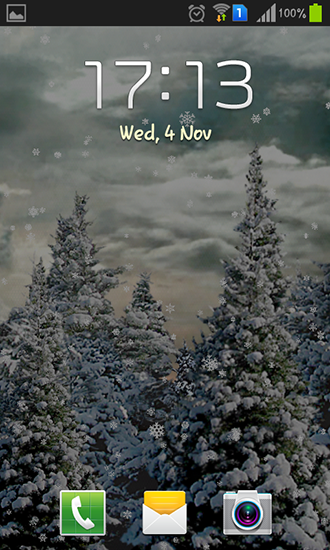 Screenshots of the Snowfall by Kittehface software for Android tablet, phone.
