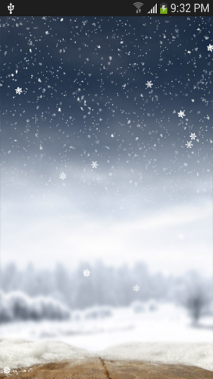 Snowfall für Android spielen. Live Wallpaper Schneefall kostenloser Download.