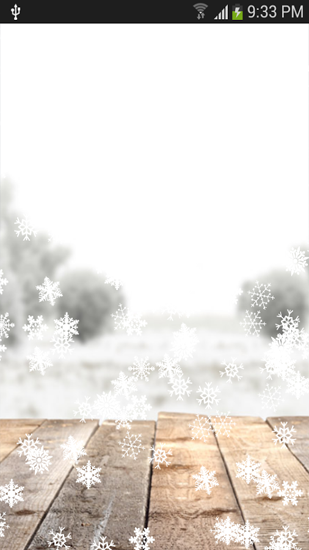 Screenshots of the Snowfall for Android tablet, phone.