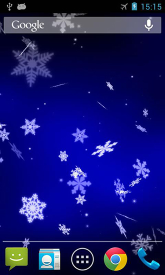 Papeis de parede animados Floco de neve 3D para Android. Papeis de parede animados Snowflake 3D para download gratuito.