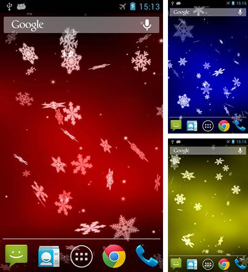 Дополнительно к живым обоям на Андроид телефоны и планшеты Заповедные джунгли, вы можете также бесплатно скачать заставку Snowflake 3D.