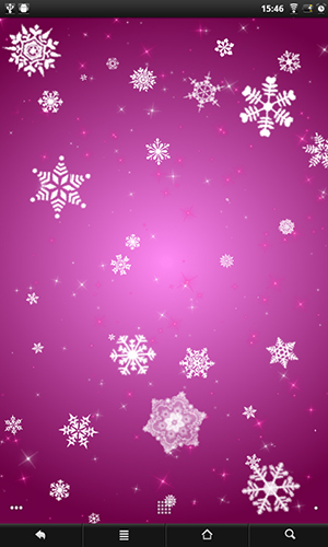 Écrans de Snowflakes pour tablette et téléphone Android.