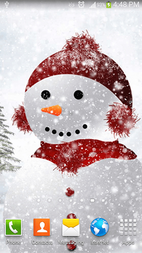 Papeis de parede animados Boneco de neve para Android. Papeis de parede animados Snowman by Dream World HD Live Wallpapers para download gratuito.