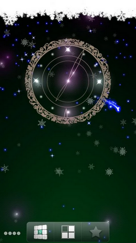 Fondos de pantalla animados a Snowy night clock para Android. Descarga gratuita fondos de pantalla animados Reloj de noche nevada.