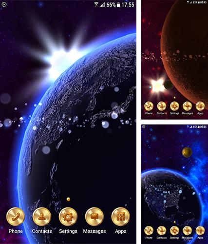 Kostenloses Android-Live Wallpaper Sonnensystem. Vollversion der Android-apk-App Solar system für Tablets und Telefone.