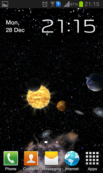 Solar system 3D für Android spielen. Live Wallpaper Sonnensystem 3D kostenloser Download.