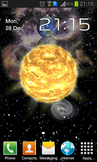 Screenshots of the Solar system 3D for Android tablet, phone.