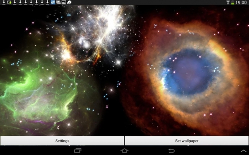 Kostenloses Android-Live Wallpaper Weltraum 3D. Vollversion der Android-apk-App Space 3D für Tablets und Telefone.