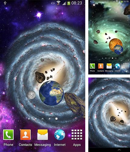 Kostenloses Android-Live Wallpaper Weltall 3D. Vollversion der Android-apk-App Space 3D by Amax LWPS für Tablets und Telefone.