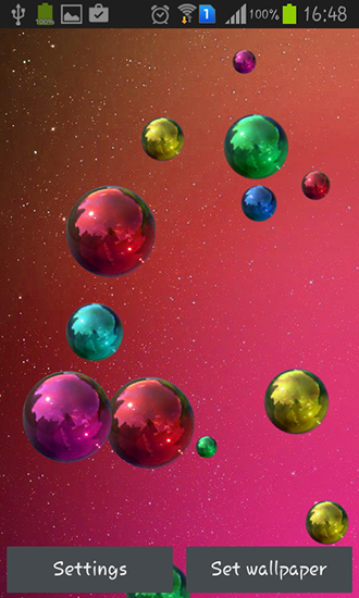 Space bubbles - безкоштовно скачати живі шпалери на Андроїд телефон або планшет.