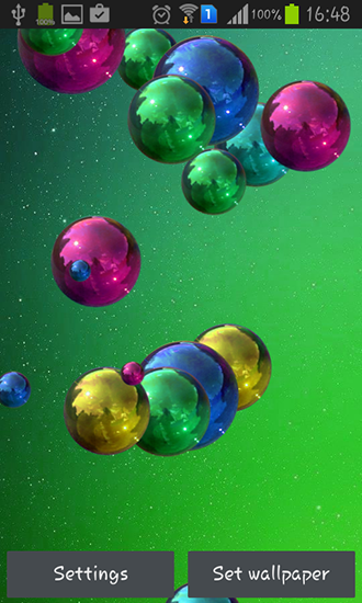 Space bubbles für Android spielen. Live Wallpaper Weltraumblasen kostenloser Download.