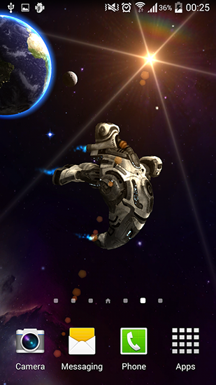 Space explorer 3D für Android spielen. Live Wallpaper Weltraumerforscher 3D kostenloser Download.