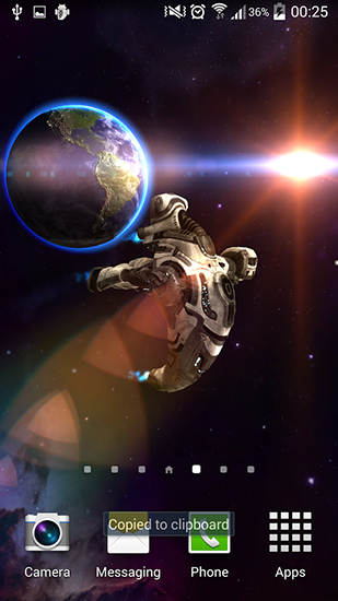 Écrans de Space explorer 3D pour tablette et téléphone Android.