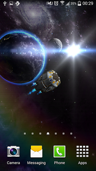 Screenshots do Explorador espacial 3D para tablet e celular Android.