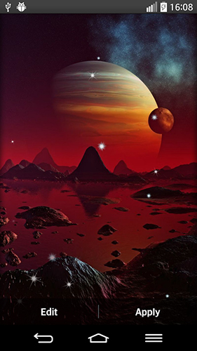 Space planets für Android spielen. Live Wallpaper Planeten im Weltraum kostenloser Download.