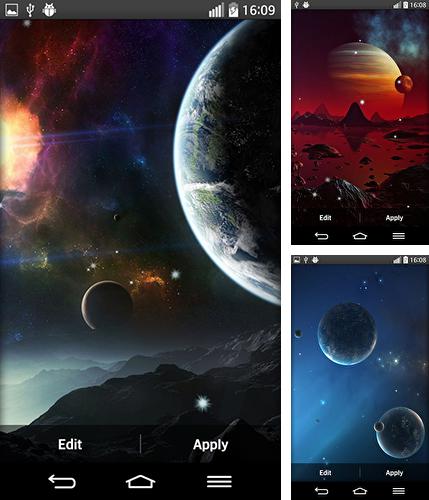 In addition to live wallpaper Neon flowers by Phoenix Live Wallpapers for Android phones and tablets, you can also download Space planets for free.