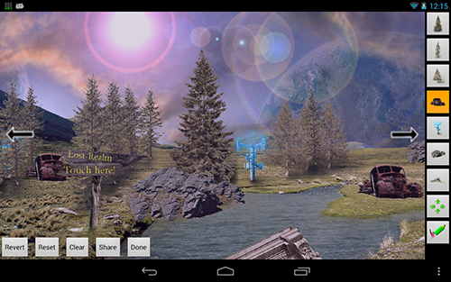 Screenshots of the Space world for Android tablet, phone.