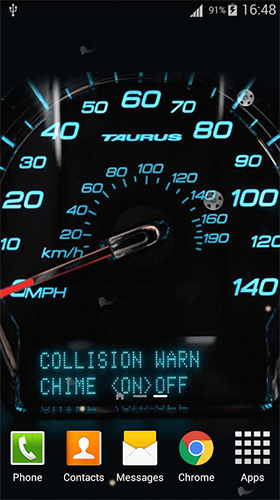 Speedometer - скріншот живих шпалер для Android.