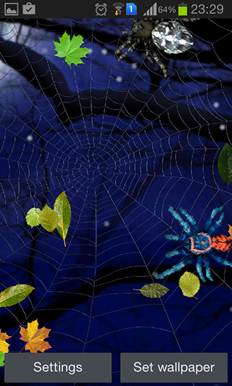 Spider für Android spielen. Live Wallpaper Spinne kostenloser Download.