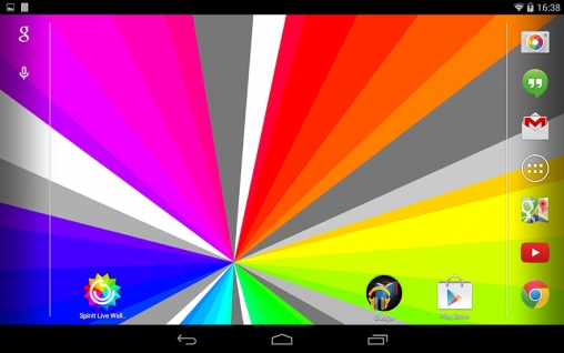 Android タブレット、携帯電話用スピンルトのスクリーンショット。