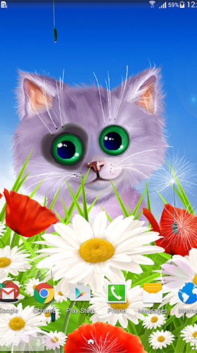 Screenshots do Gato de primavera para tablet e celular Android.