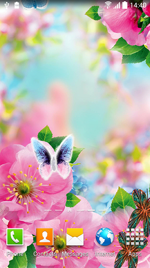 Spring flowers 3D für Android spielen. Live Wallpaper Frühlingsblumen 3D kostenloser Download.