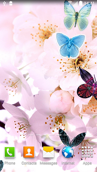 Spring flowers 3D - скриншоты живых обоев для Android.