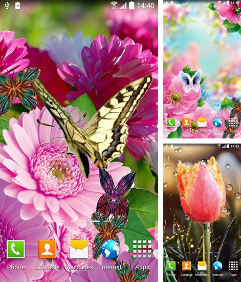 Spring flowers 3D - бесплатно скачать живые обои на Андроид телефон или планшет.