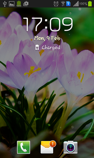 Скриншот Spring flowers: Rain. Скачать живые обои на Андроид планшеты и телефоны.
