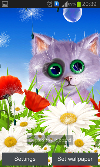 Fondos de pantalla animados a Spring: Kitten para Android. Descarga gratuita fondos de pantalla animados Primavera: Gatito .