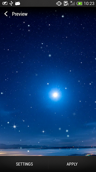 Starry night - безкоштовно скачати живі шпалери на Андроїд телефон або планшет.
