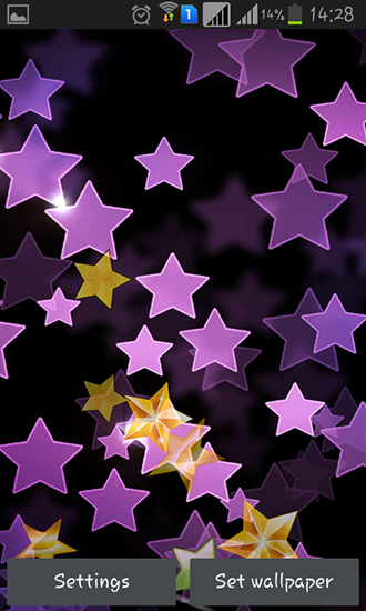 Screenshots of the Stars by Happy live wallpapers for Android tablet, phone.