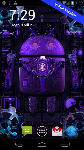Screenshots of the Steampunk droid for Android tablet, phone.