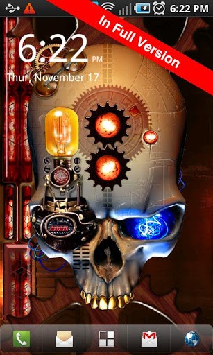 Steampunk skull - скачать бесплатно живые обои для Андроид на рабочий стол.