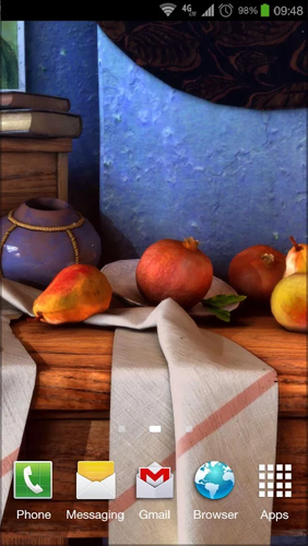 Papeis de parede animados Natureza Morta 3D para Android. Papeis de parede animados Still Life 3D para download gratuito.