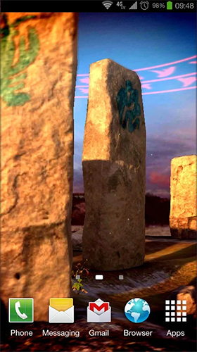 Screenshots of the Stonehenge 3D for Android tablet, phone.