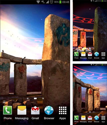 Kostenloses Android-Live Wallpaper Stonehenge 3D. Vollversion der Android-apk-App Stonehenge 3D für Tablets und Telefone.