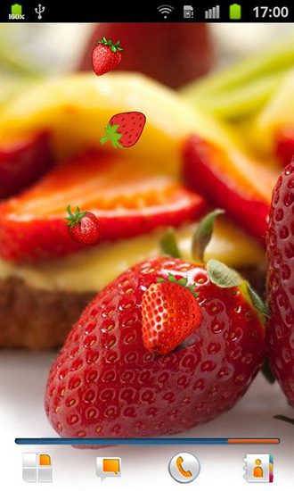 Strawberry - скачати безкоштовно живі шпалери для Андроїд на робочий стіл.