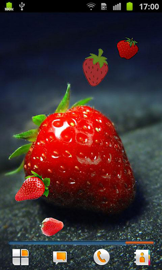 Écrans de Strawberry pour tablette et téléphone Android.