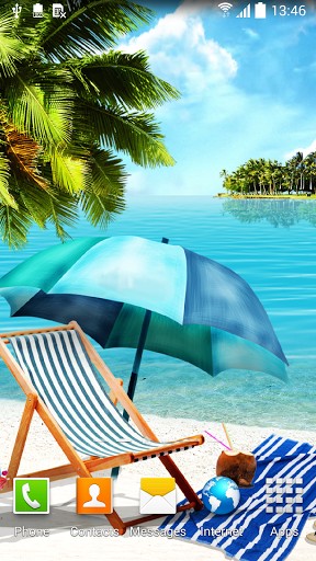 Summer beach - безкоштовно скачати живі шпалери на Андроїд телефон або планшет.