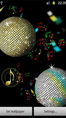 Fondos de pantalla animados a Summer disco ball para Android. Descarga gratuita fondos de pantalla animados Bola de discoteca de verano.
