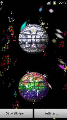 Screenshots of the Summer disco ball for Android tablet, phone.