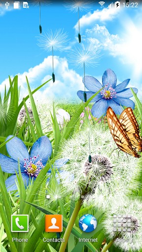 Summer flowers für Android spielen. Live Wallpaper Sommerblumen kostenloser Download.